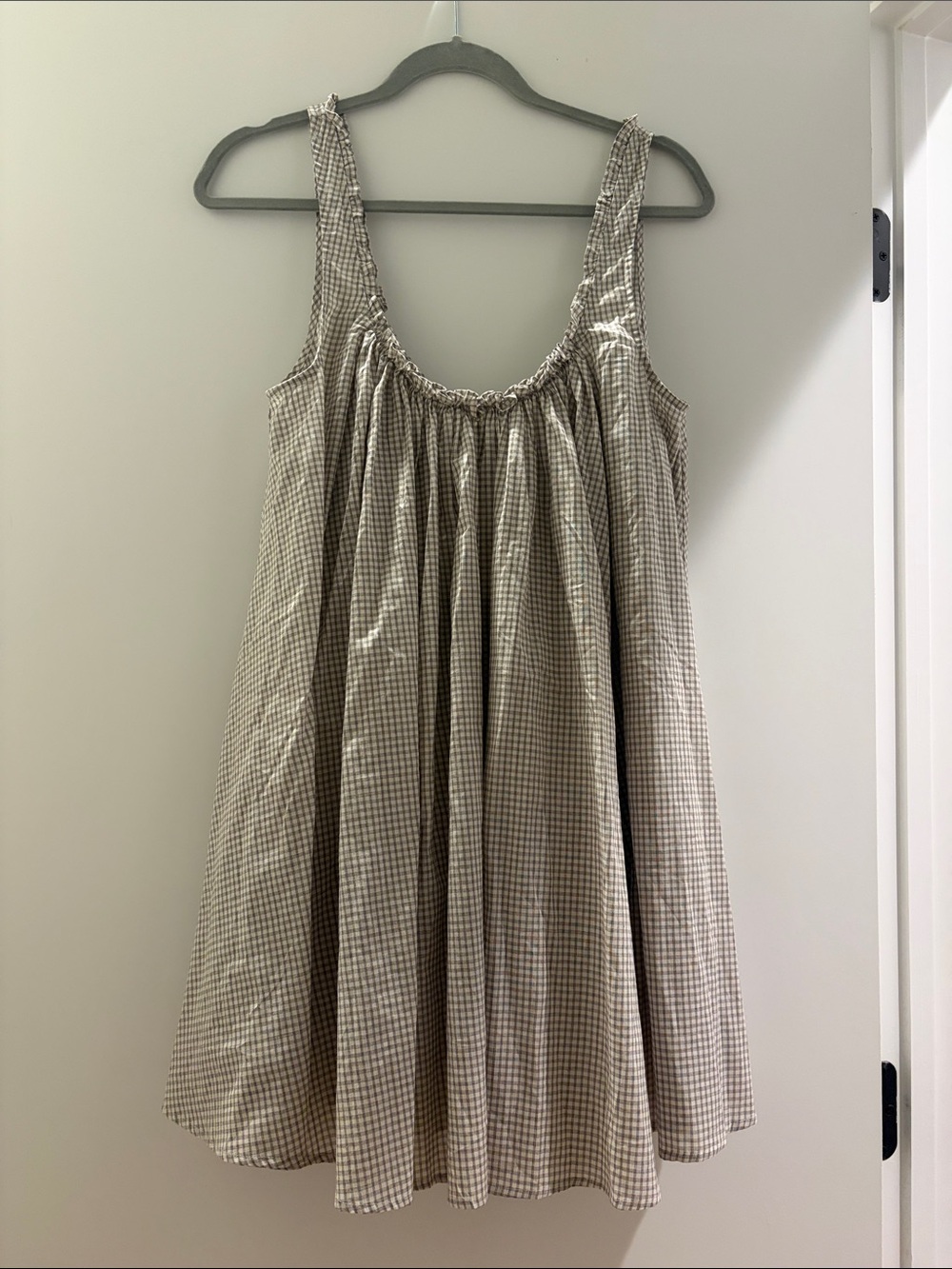 DISSH Arabella Cream Check Mini Dress - Cream